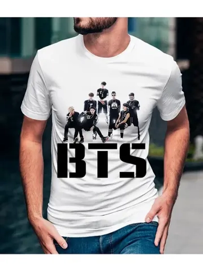 Футболка мужская BTS/с принтом BTS/BTS для мужчин