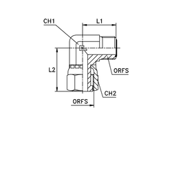 Соединение PN90 ORFS 1.3/16 (обжатая гайка)