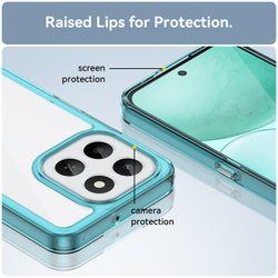 Противоударный чехол для Honor X6C, усиленные защитные рамки бирюзового цвета