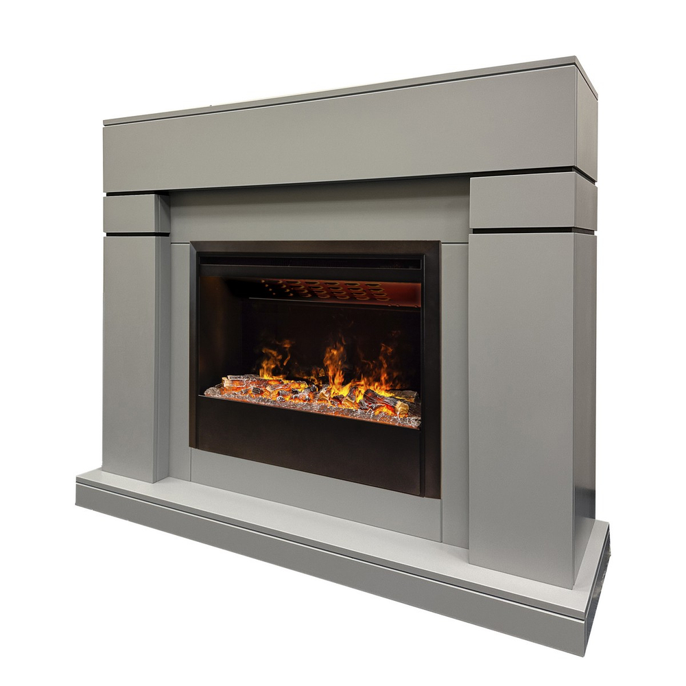 Электрокамин RealFlame Lindelse 26 GR серый, графит c очагом 3D Helios 26 SBG