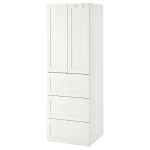 Шкаф детский - IKEA PLATSA/SMÅSTAD/SMASTAD, 60x57x181 см, белый, ИКЕА