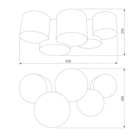 Потолочный светильник TK Lighting 3447 Mona Black/Gold