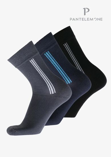 Носки мужские Pantelemone PN-101 (7 пар),черные+темно-серые+темно-синие
