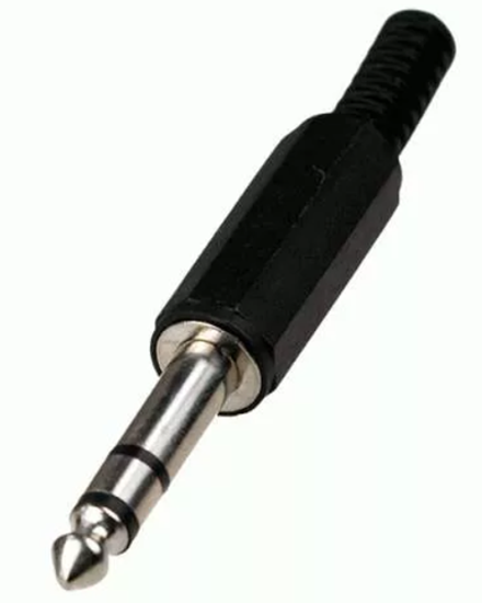 Разъем аудио 6.35мм "шт" стерео пластик на кабель
