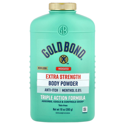 Gold Bond, лечебная пудра для тела, формула тройного действия, 283 г (10 унций)