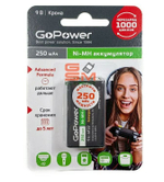 Аккумулятор 9В 250мАч GoPower