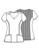 Топ медицинский женский Cherokee 2624A, красный, L