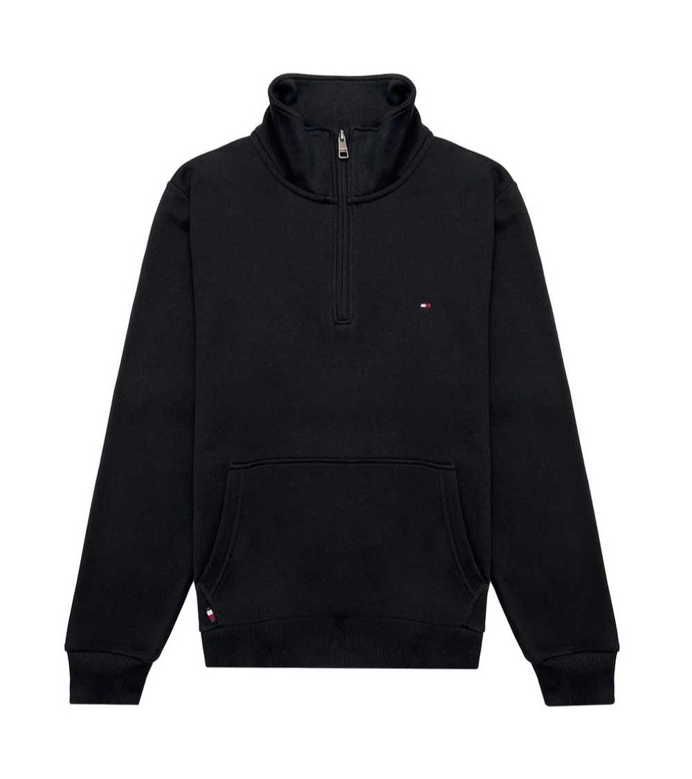Свитшот Tommy Hilfiger Flag Logo Quater-Zip Black
