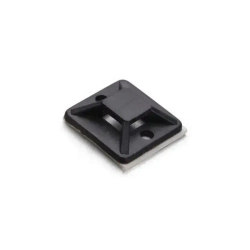 Площадка под хомуты самоклеящаяся Fortisflex ПМС 20х20 мм, черная, 100 шт