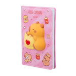 Блокнот детский Basir, формат А5, серия "Капибара-Сквиш", яркая обложка с объемной фигуркой, 80 листов, размер 21*14.3 см