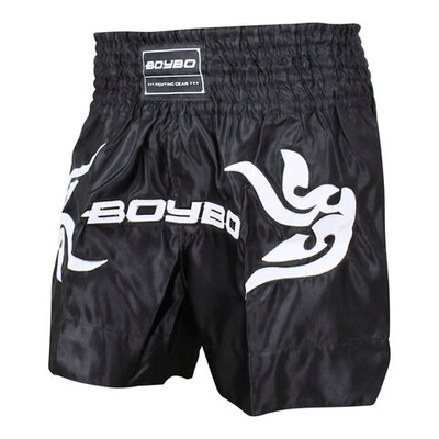 Шорты boybo для тайского бокса черные