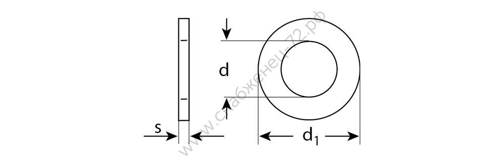 ЗУБР DIN 125А 16 мм, шайба, цинк, 5 кг (303800-16)