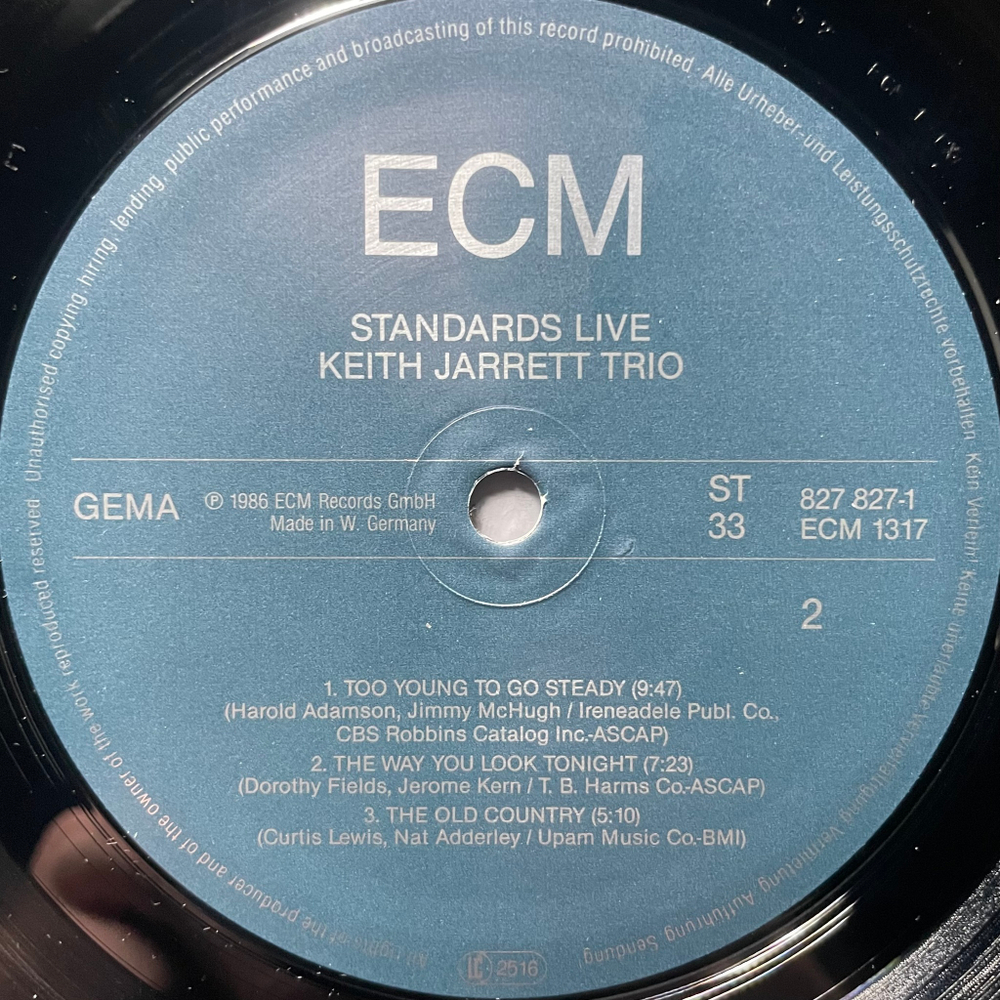 Keith Jarrett Trio ‎– Standards Live (Германия 1986г.) ECM
