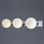 Настенный светильник для  3х25Вт G9, IP44, металл-стекло, цвет хром