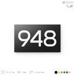 Номер на дверь 948, табличка на дверь для офиса, квартиры, кабинета, аудитории, склада, черная 120х70 мм, Айдентика Технолоджи