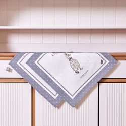 НАБОР САЛФЕТОК ИЗ 2-Х ШТ "FAMILY FARM" 40Х40СМ, ТВИЛ, ГРАФИТ