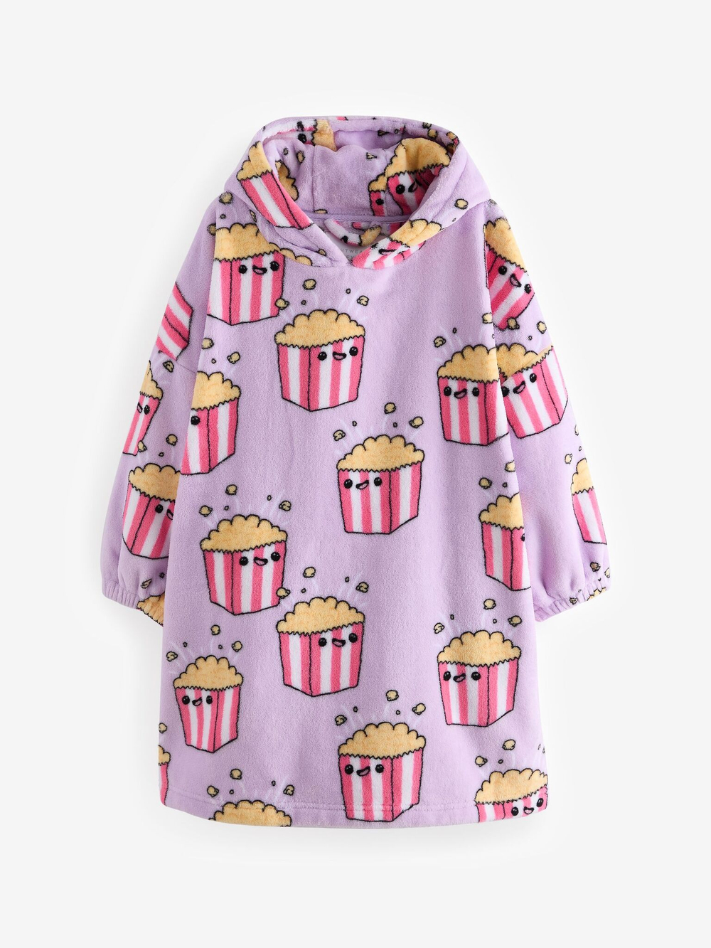 Толстовка из флиса с капюшоном удлиненная Next 973-977, Сиреневый