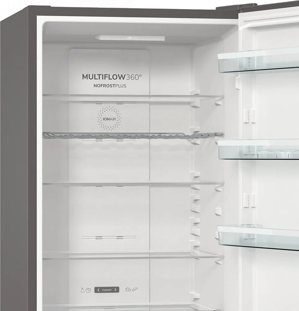 Отдельностоящий двухкамерный холодильник Gorenje NRK6202AXL4