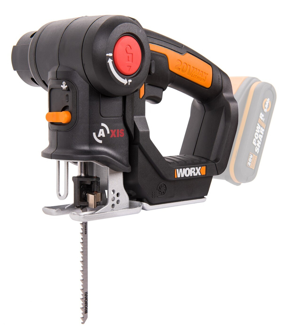 Лобзик-сабельная пила аккумуляторный WORX WX550.9 Axis