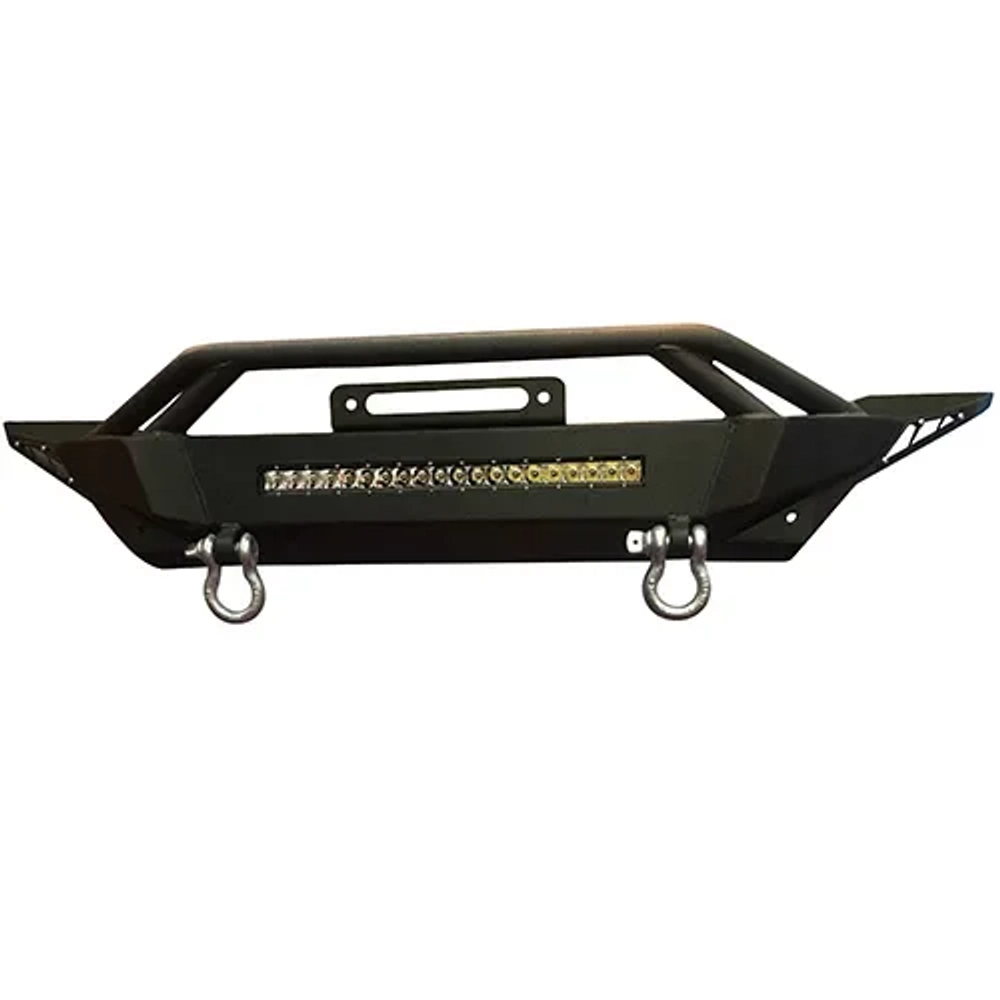 Передний бампер с дугой для Jeep Wrangler JL 2017-2023 и Jeep Gladiator 2019-2026+ без LED панели Джип Вранглер Гладиатор