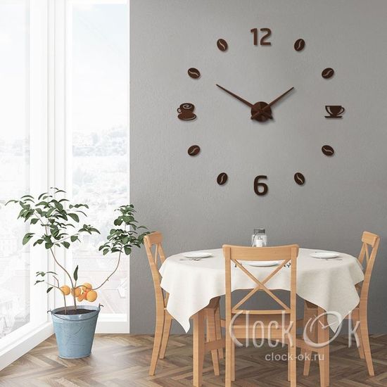 Настенные 3D часы Coffee