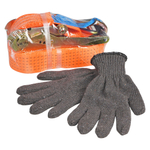 Набор ремень стяжной усиленный с храповиком для крепления груза 10 т 10 м и перчатки AIRLINE ASPM001