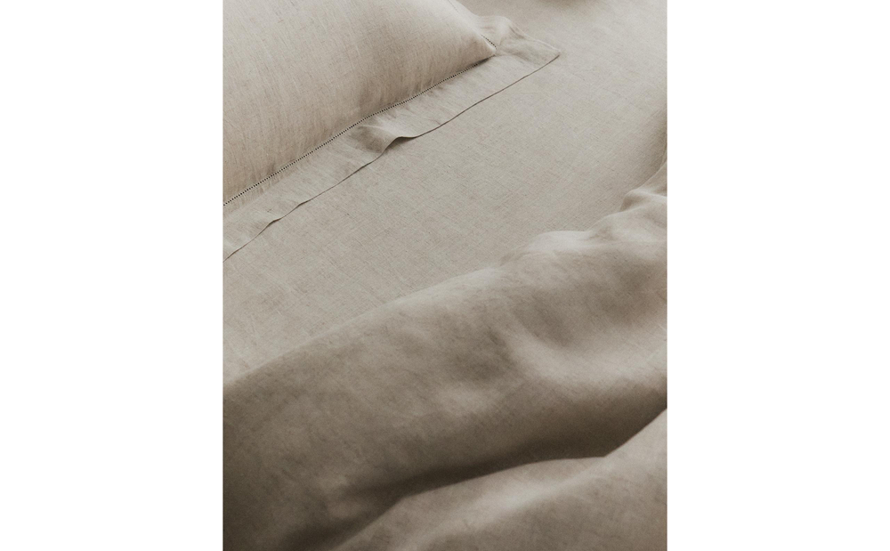 Простыня на резинке Zara Home, хлопок 100%, однотонный, 6113/900
