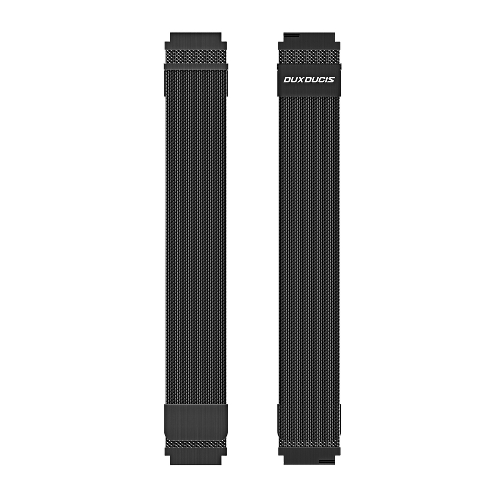 Ремешок из нержавеющей стали черного цвета от Dux Ducis для смарт часов Huawei watch GT4, GT5, GT5 Pro (18мм), серия Milanese Series (миланская петля)