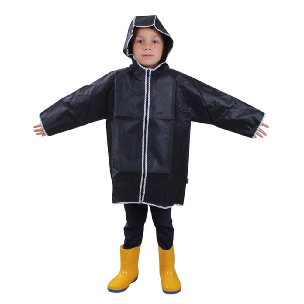 Дождевик с капюшоном, белый, рост 100 см