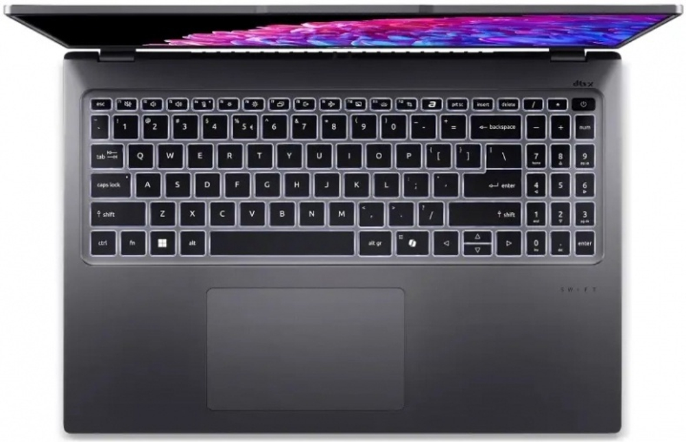 Ноутбук  Acer Swift SFG16-72-50UC 16 ", Core 5, 16 Гб RAM, 1 Тб SSD, Iris Xe Graphics, Серый