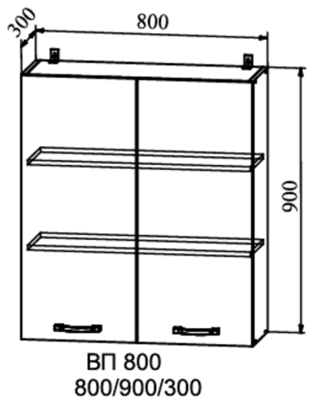 шкаф верхний высокий 800 гарда