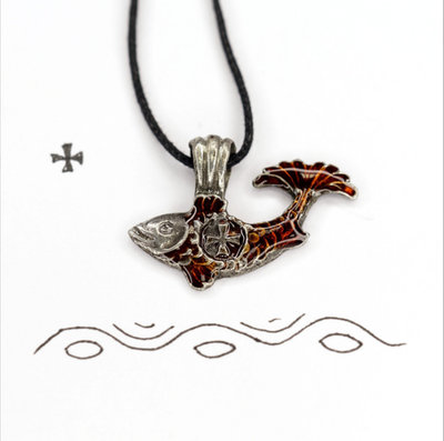 Медальон “Рыбка” (эмаль)