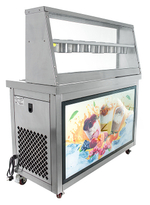 Фризер для жареного мороженого Foodatlas KCB-2F (контейнеры, световой короб, стол для топпингов, 2 компрессора)