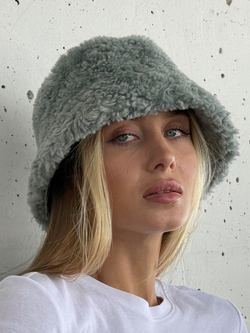 Премиальная Панама теплая из шерсти мериноса, мятная, SilverFox