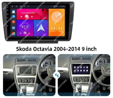 Магнитола для Skoda Octavia A5 2004-2013, Yeti 2009-2018 (Swing/Bolero) - Carmedia SF-9920 QLed, Android 12, TS10, CarPlay, 4G SIM-слот