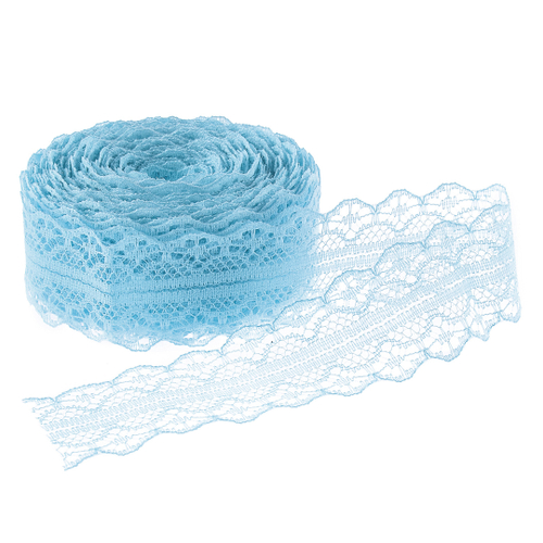 Лента Тонкое Кружево, Голубой 3 см К