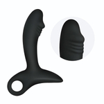 Черный силиконовый анальный вибромассажер Erokay (Цвет: черный)