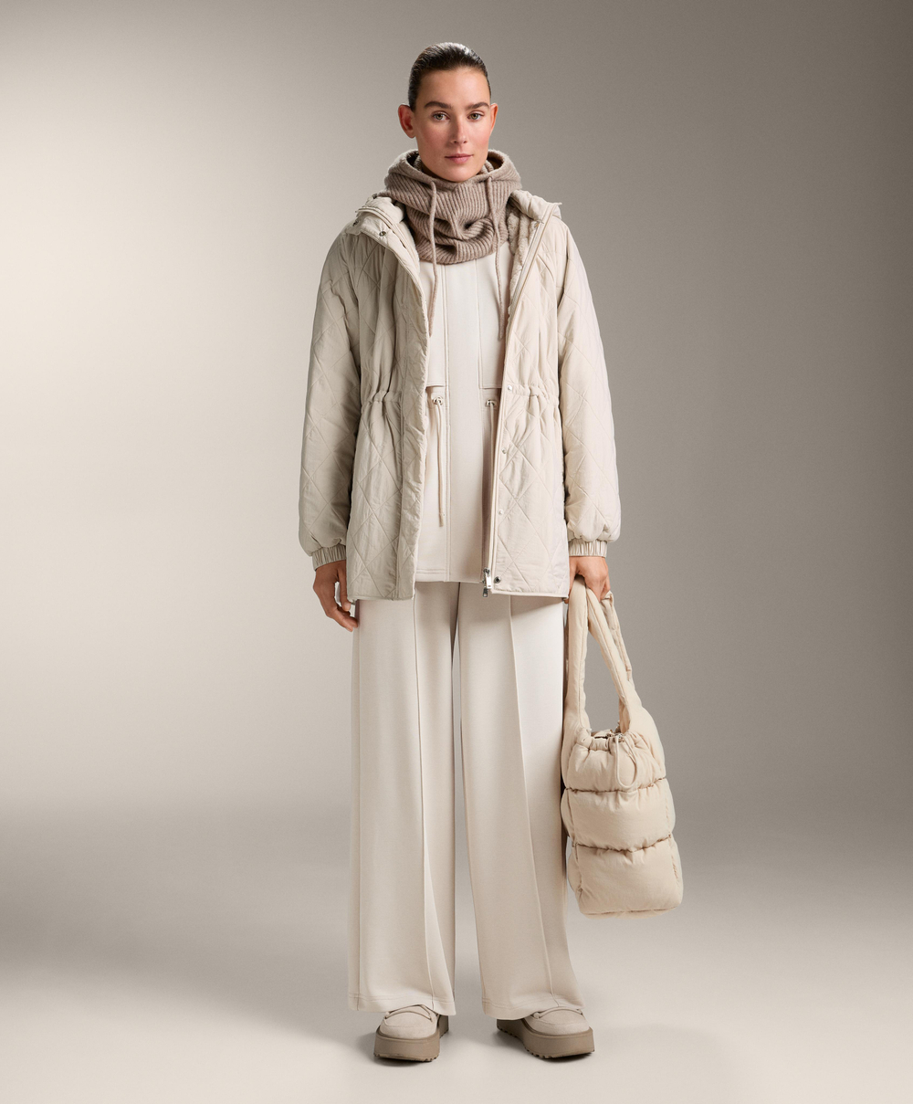 OYSHO Брюки прямого кроя из мягкого со складками, норка