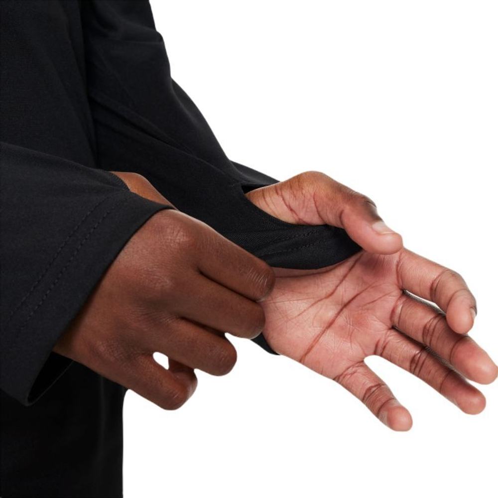 Футболка для мальчика теннисная Nike Dri-Fit Poly+ 1/4 Zip - black/reflective silver