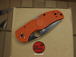 Нож Spyderco Native 5 LTW - оранжевая рукоять, черный клинок RK/499