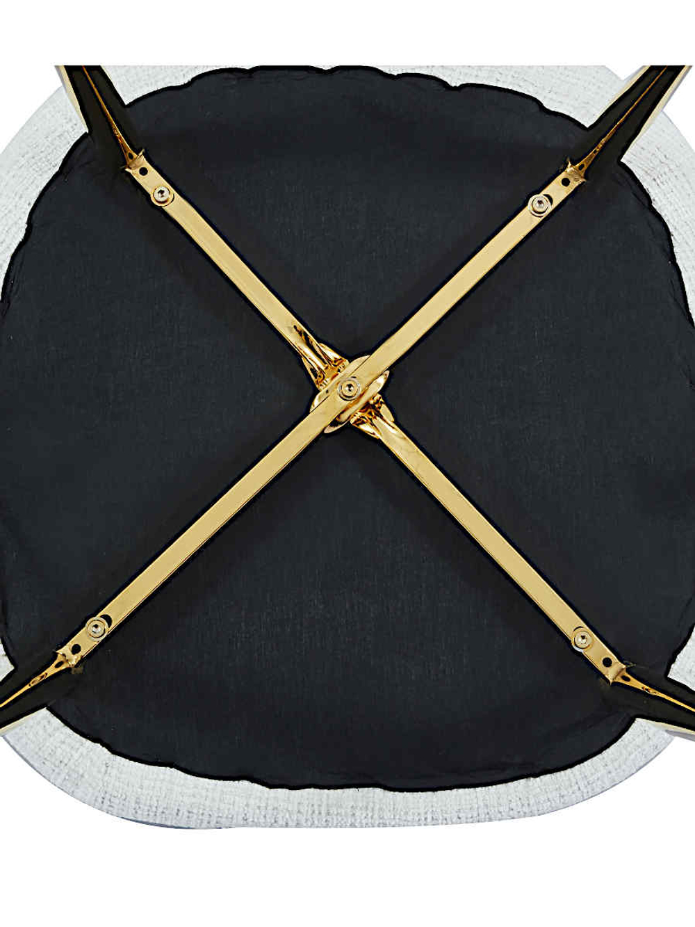 Стул LA ALTA VIENNA белый велюр, каркас золото