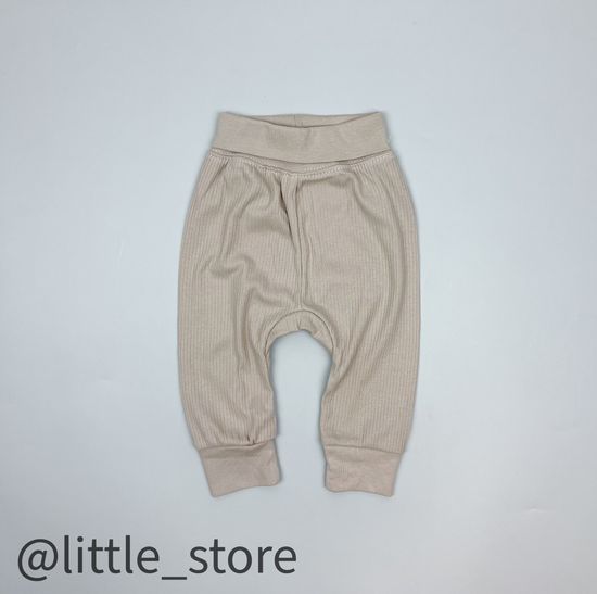 Штанишки хлопковые "Любимые зверята" бежевые