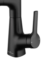 Смеситель для раковины с выдвижным изливом WONZON & WOGHAND, Черный матовый (WW-121B108-MB)