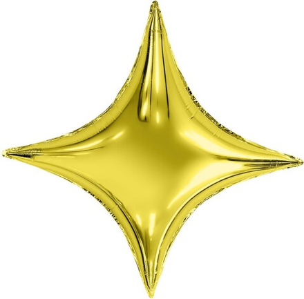 Шар (29""/74 см) Звезда, 4х-конечная, Сириус, Золото, 1 шт. в упак. Б45
