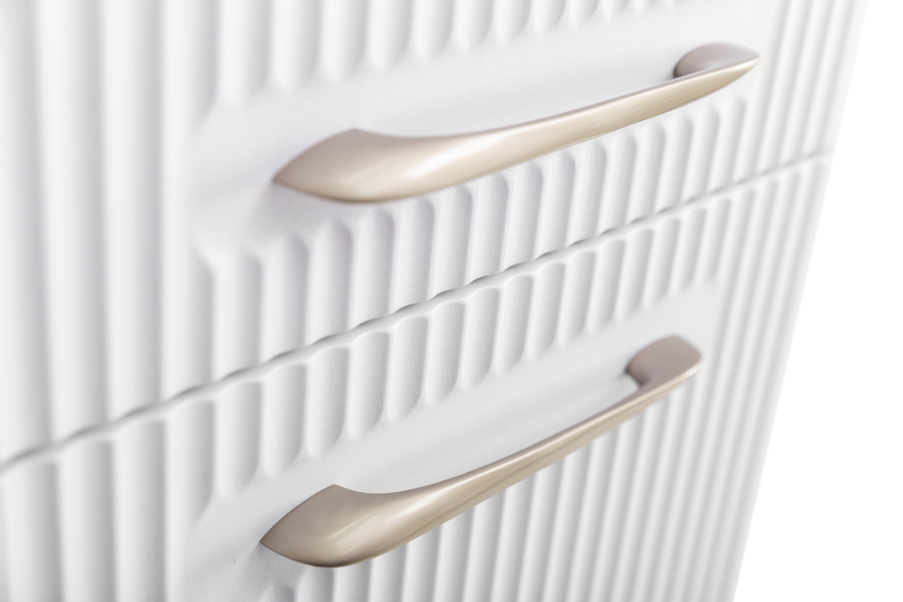 Пенал подвесной BelBagno DUE-1500-2A-SC-BM-P с ручками, универсальный Белый металлик