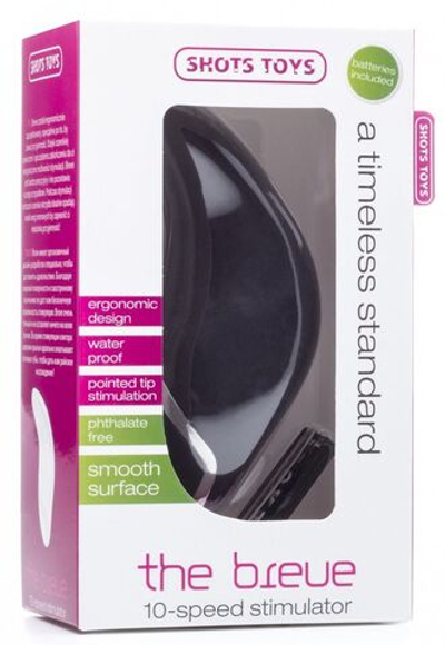 Чёрный клиторальный вибратор The Breve (Цвет: черный)