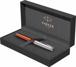 Перьевая ручка Parker Sonnet Essentials Orange SB Steel CT, перо: F, цвет чернил black, в подарочной упаковке.