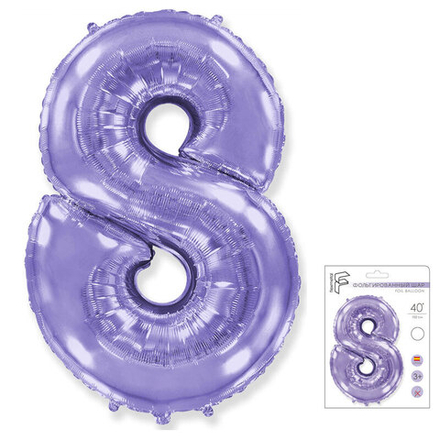 Цифра "8" сиреневый Fm в упаковке