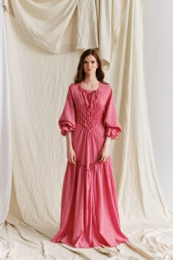 Туника макси малиновая