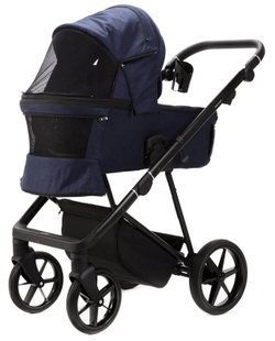 Детская коляска Adamex Vasco 2 в 1 V-TK67 LUX (СИНИЙ)